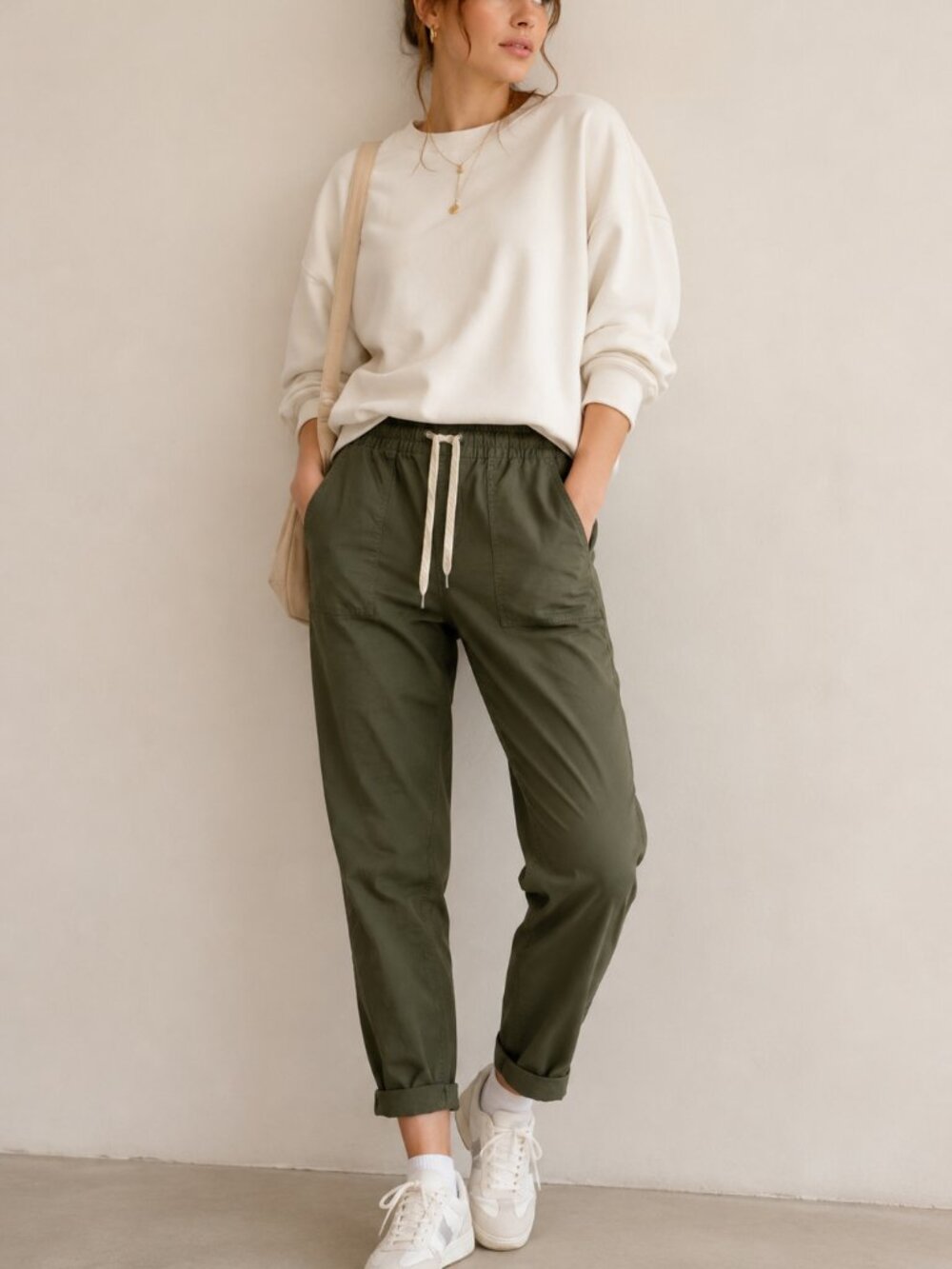 Vuori Vintage Ripstop Jogger Pants Olive Green Athleisure Travel Sz Small
